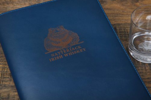 Detail-of-Natterjack-Irish-Whiskey-Blue-Notebook